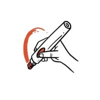 Sketch: A marker drawing a red stroke